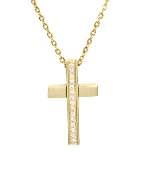 Picture of "Glory" Mozambique Diamond Cross Jeck (Fine Steel)