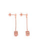 Picture of Rose gold tone CZ setting cubic moving set