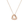 Picture of  925 Sterling Silver w/ Moissanite Hearts Intertwined Necklace 