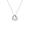 Picture of  925 Sterling Silver w/ Moissanite Hearts Intertwined Necklace 