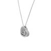 Picture of  925 Sterling Silver w/ Moissanite Hearts Intertwined Necklace 
