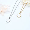 Picture of Round MOP  Pendant Steel Necklace