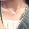 图片 JM 925 纯银鑲莫桑鑽石(5MM)女士頸鏈