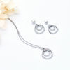 Picture of  Hammered Interlocking Ring Steel Necklace 