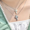 Picture of Jade Steel Cross Necklace