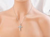 Picture of Tree of Life Filigree Cross Steel Necklace 