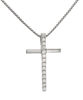 Picture of Moissanite Stone silver cross Necklace