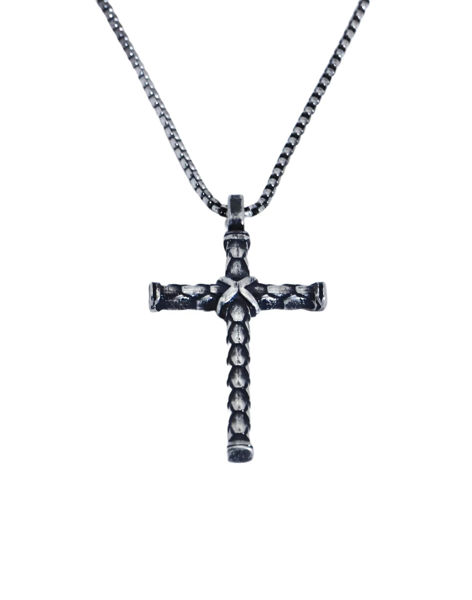 Picture of Stylish Biker Cross Stainless Steel Necklace