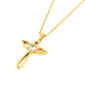 Picture of JM Angel Wings Cross with CZ Necklace