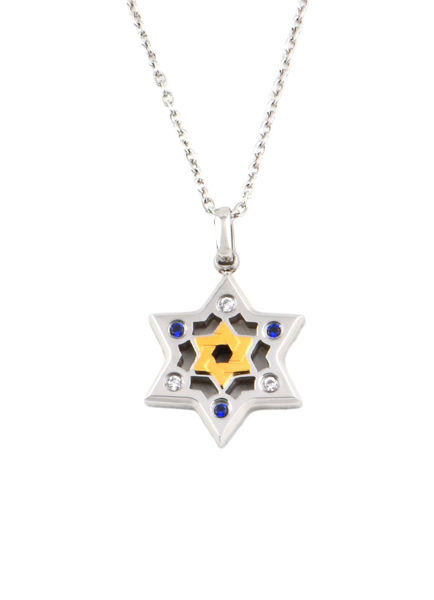 Picture of Star of David with CZ Necklace