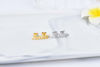 Picture of  "Amen" Steel w/ CZ Stud Earrings