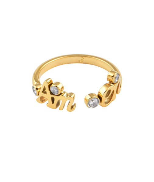 Picture of Amen with CZ Ring (Stainless steel)"Amen" Steel w/ CZ Ring 