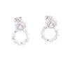 Picture of 2 in 1 Golden Grain Mark:  925 Sterling Silver Cultivated Diamond Wheat Crown Earring