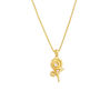 Picture of Rose Mark 925 Sterling Silver Cultivated Diamond Rose Necklace - 45CM