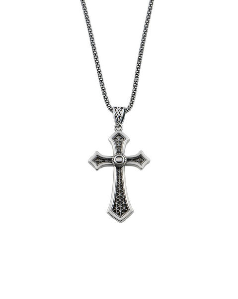 Picture of 925 Sterling Silver Vintage Cross Necklace 