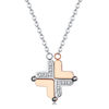Picture of Better Together w/ Love 4-in-1 Cross Steel Necklace 