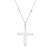 Picture of Baroque Pearl Cross w/ Steel Beads Statement Necklace 
