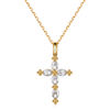 Picture of JM 925 sterling silver bead with marquise cross necklace. (40+5CM)