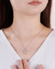 Picture of 925 Sterling Silver w/ CZ Princess Cross Necklace 