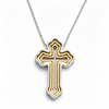 Picture of 3-in-1 Hollow Cross Whole Life Blessing Steel Necklace