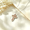 Picture of 3-in-1 Hollow Cross Whole Life Blessing Steel Necklace