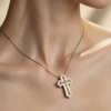 Picture of 3-in-1 Hollow Cross Whole Life Blessing Steel Necklace
